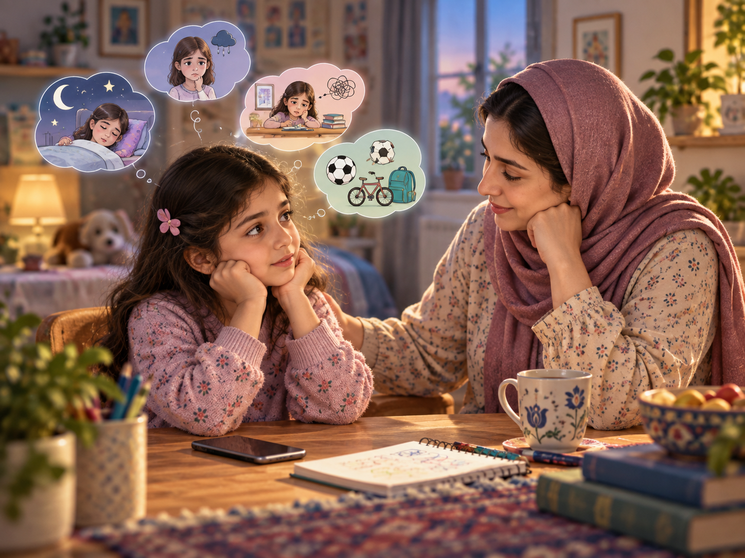 جلسه با کودکان جهت کاهش استفاده زیاد از موبایل